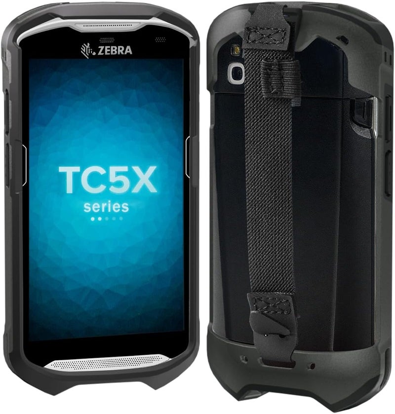 Mutelen Case for Zebra TC51 TC52 TC52X TC56 TC57 TC57X TC510K TC520 TC520K – Rugged Protective Cover with Strap, Bumper, Boot-Style Holster, Handheld Barcode Scanner Accessory SG-TC51-EXO1-01 (Black) - Image 1
